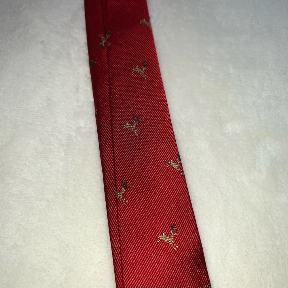 Crewcuts Red Reindeer Boys Silk Tie